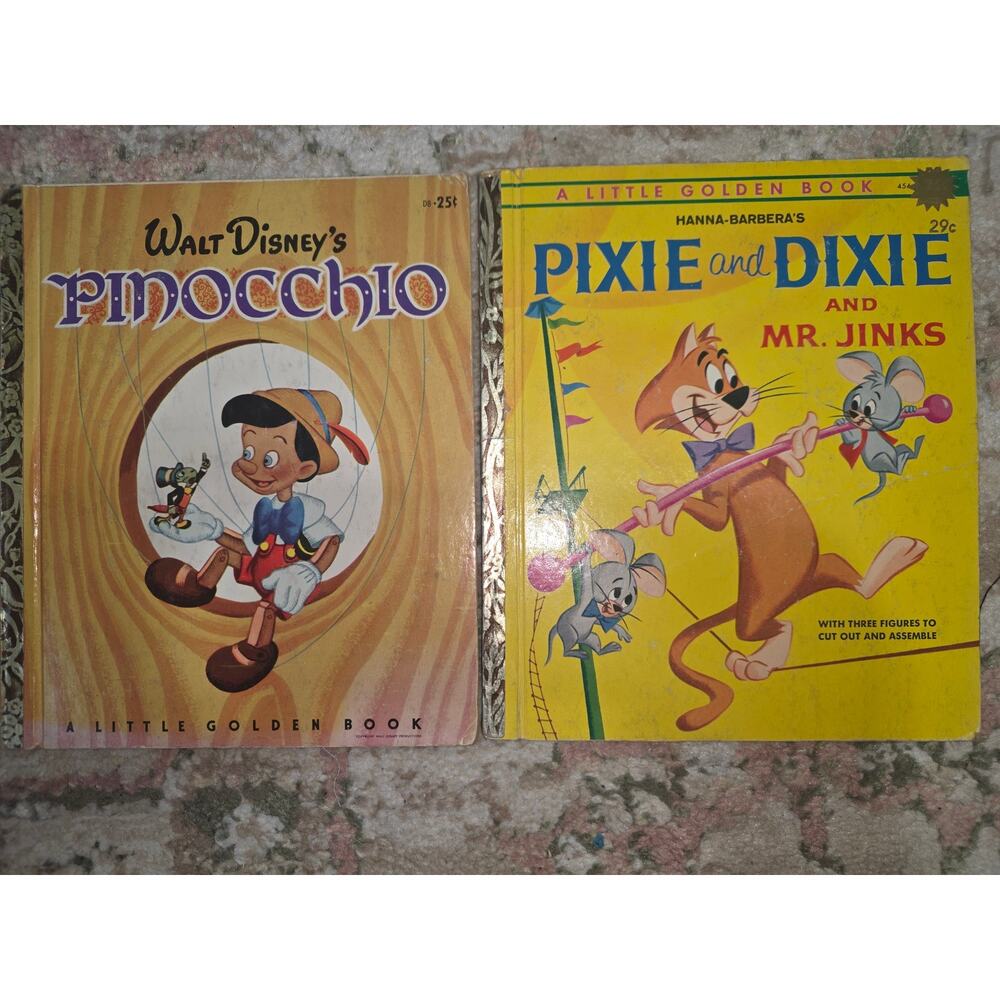 LIttle Golden books Pinocchio & Pixie and Dixie